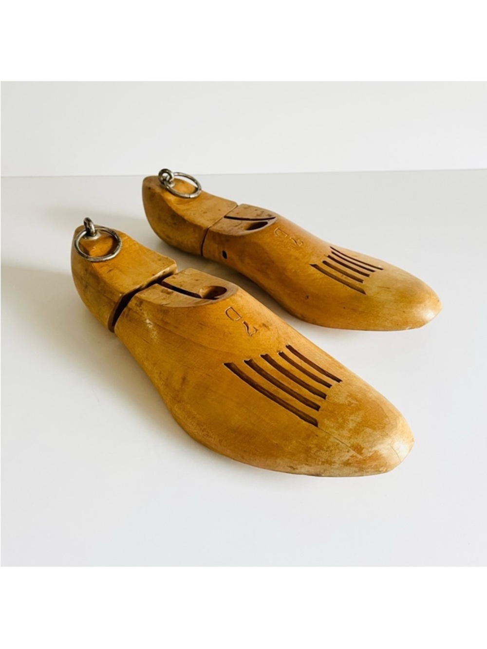 Vintage Solid Wood Shoe Trees Adjustable Men’s Size 7D